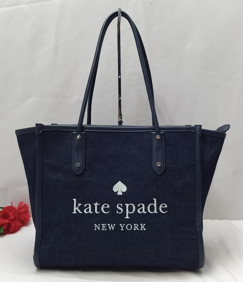 Kate Spade New York Blue Denim Double Handles Tote Bag